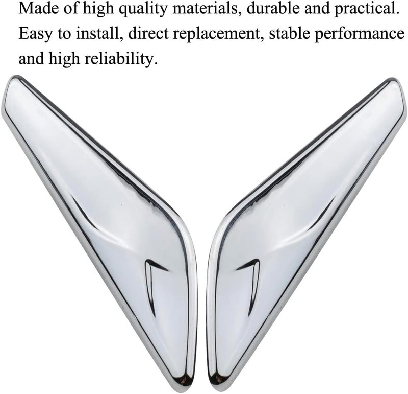 NFSpeeding 2PCS Front Fender Chrome Finisher Trim Right Left Side Fits X3 F25 X4 F26 2011 2012 2013 2014 2015 2016 2017 Replaces 51117338569 51117338570 (Driver & Right Side) - Image 3